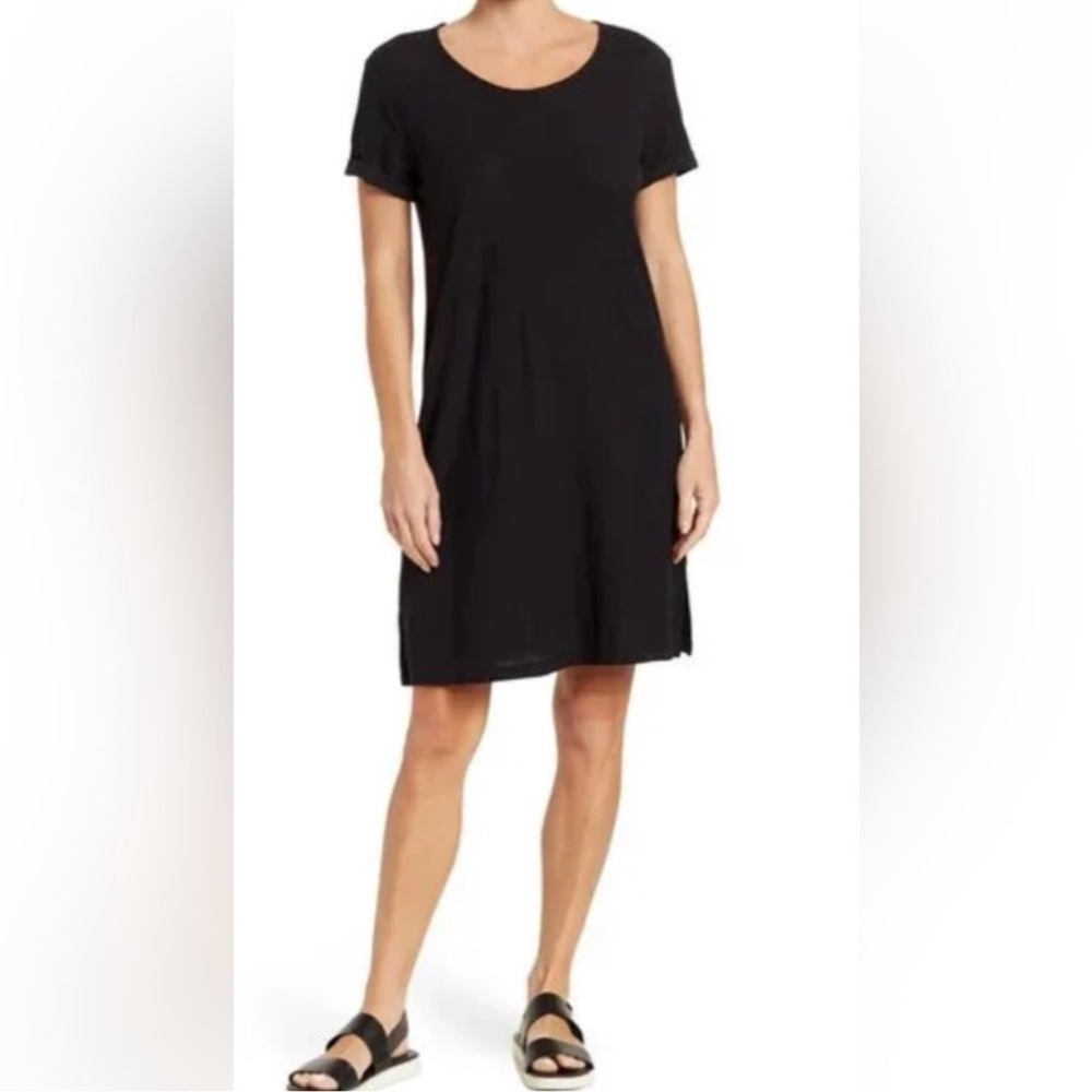 James Perse 4 Black Casual T-Shirt Dress